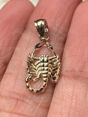 14K Yellow Gold Scorpion Pendant